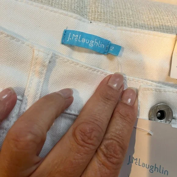 NWT J. McLaughlin white Jeans SZ 12 - Picture 8 of 8